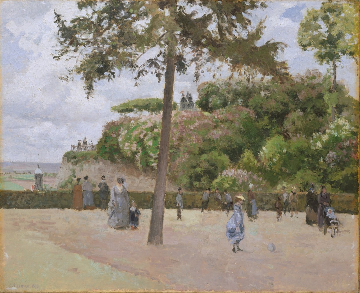 Den offentlige hagen i Pontoise av Camille Jacob Pissarro