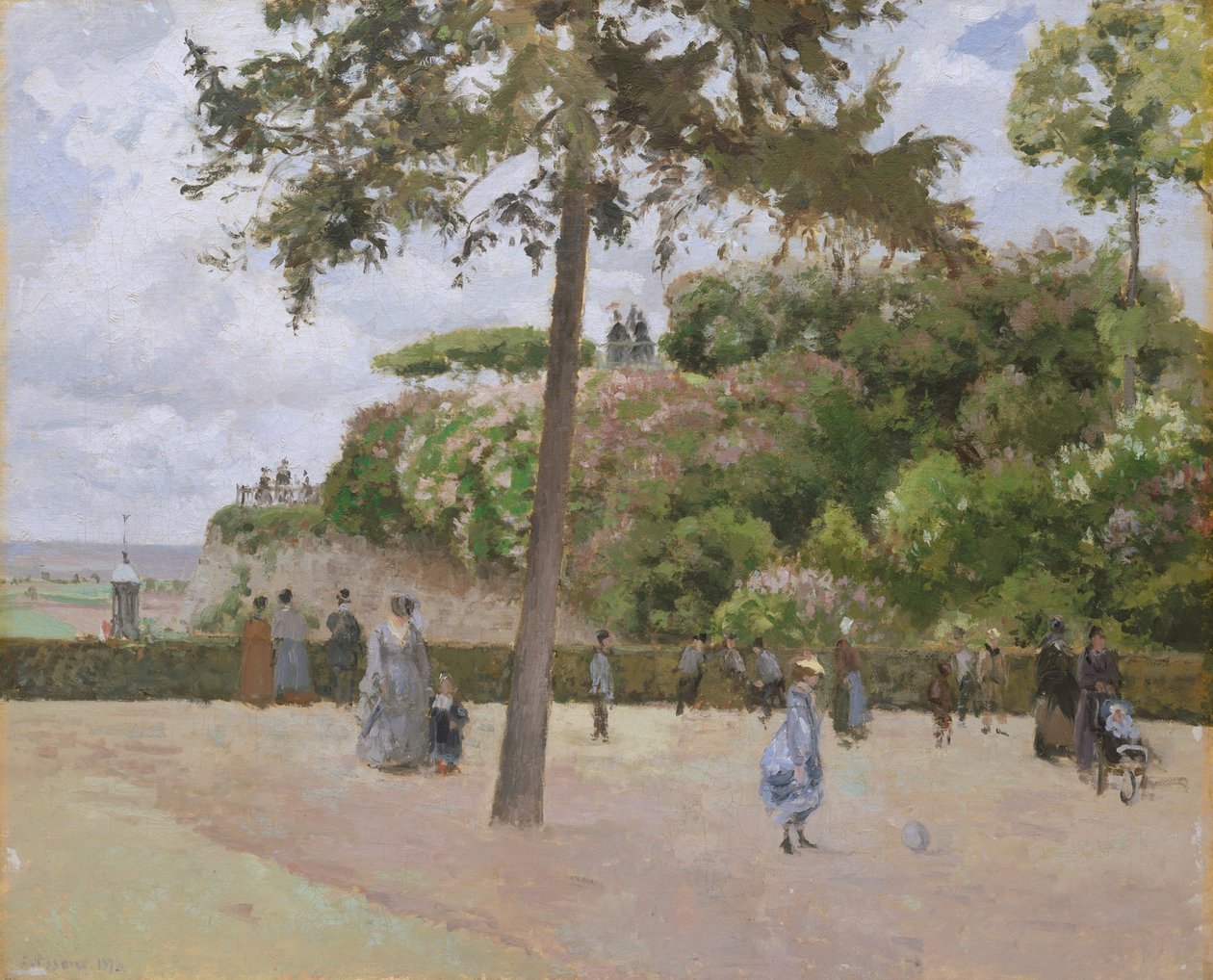 Den offentlige hagen i Pontoise, 1874. av Camille Jacob Pissarro