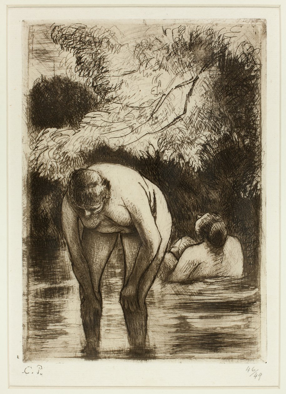 De to badende av Camille Pissarro