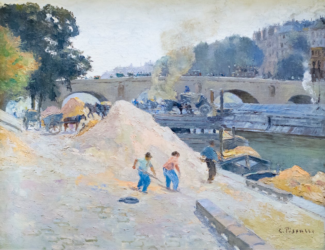 Bredden av Seinen i Paris, pont Marie, Quai d