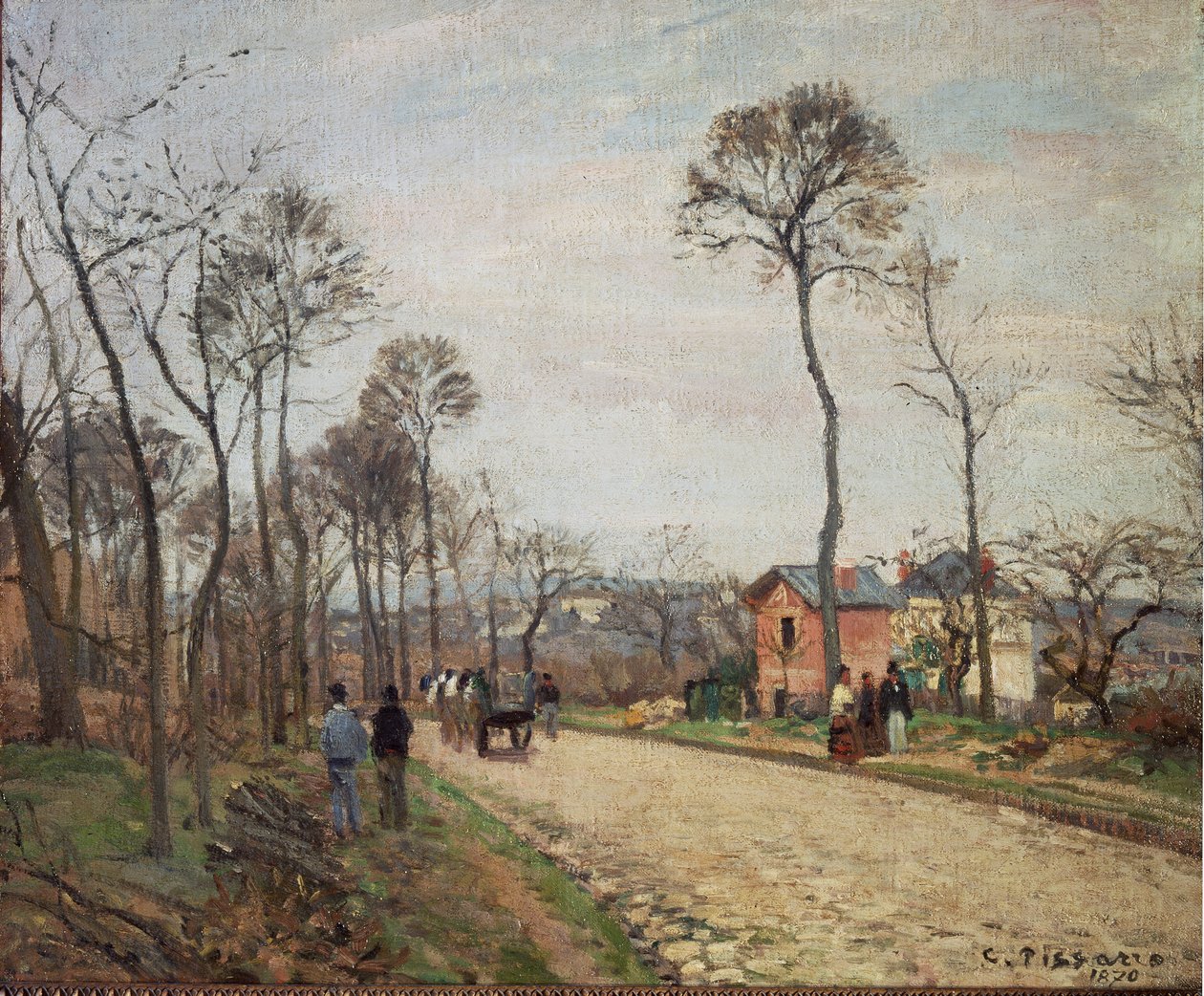 Veien til Louveciennes - 1870. Olje på lerret av Camille Jacob Pissarro