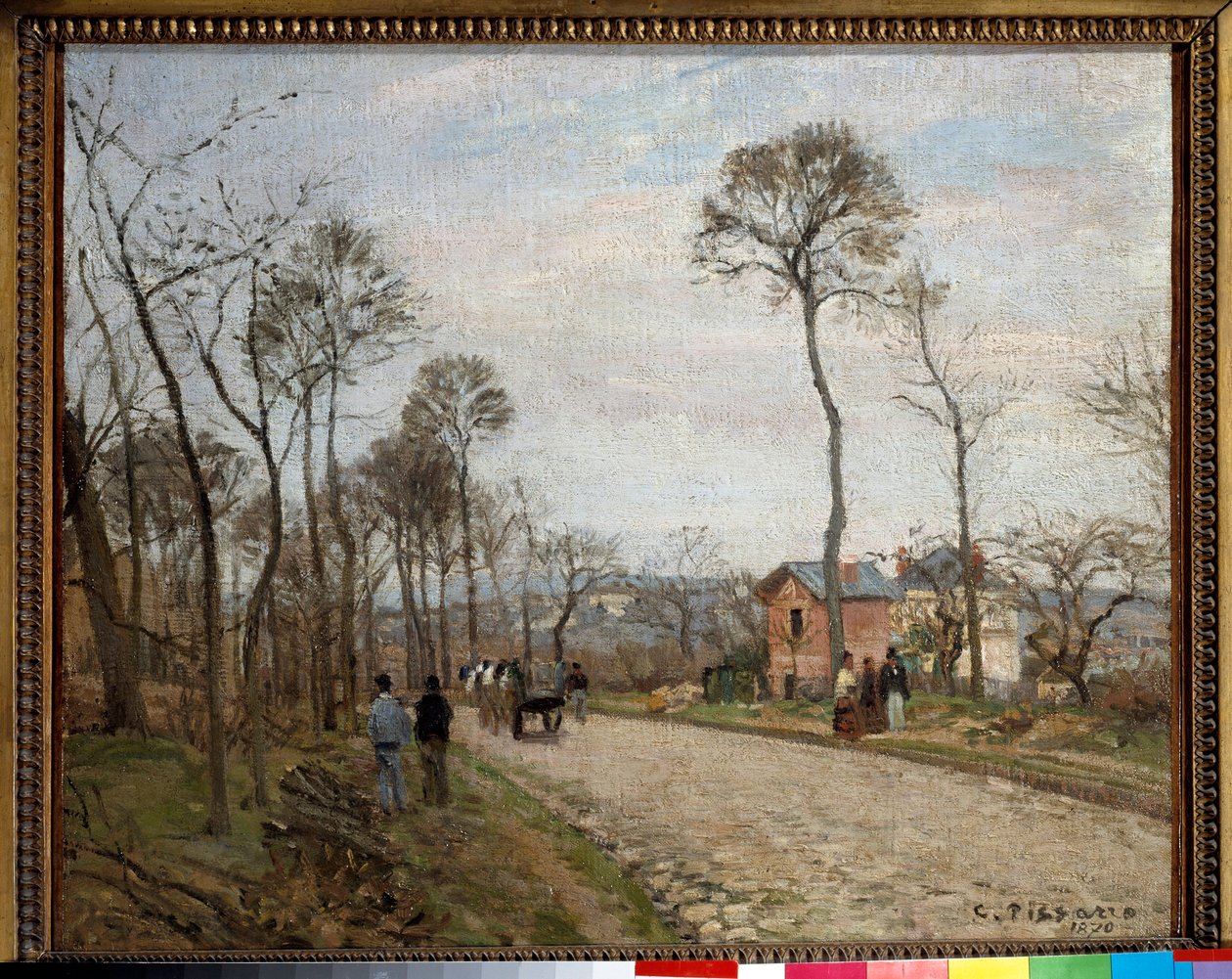 Veien til Louveciennes. Maleri av Camille Pissarro (1830-1903) av Camille Jacob Pissarro
