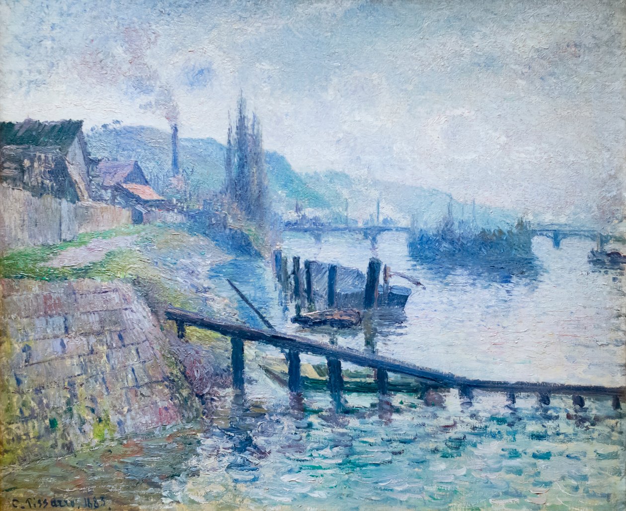 Saint Catherine-bakken i Rouen av Camille Pissarro