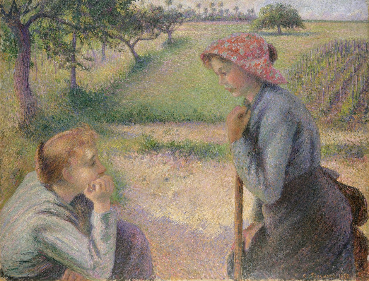 To unge bondekvinner av Camille Jacob Pissarro