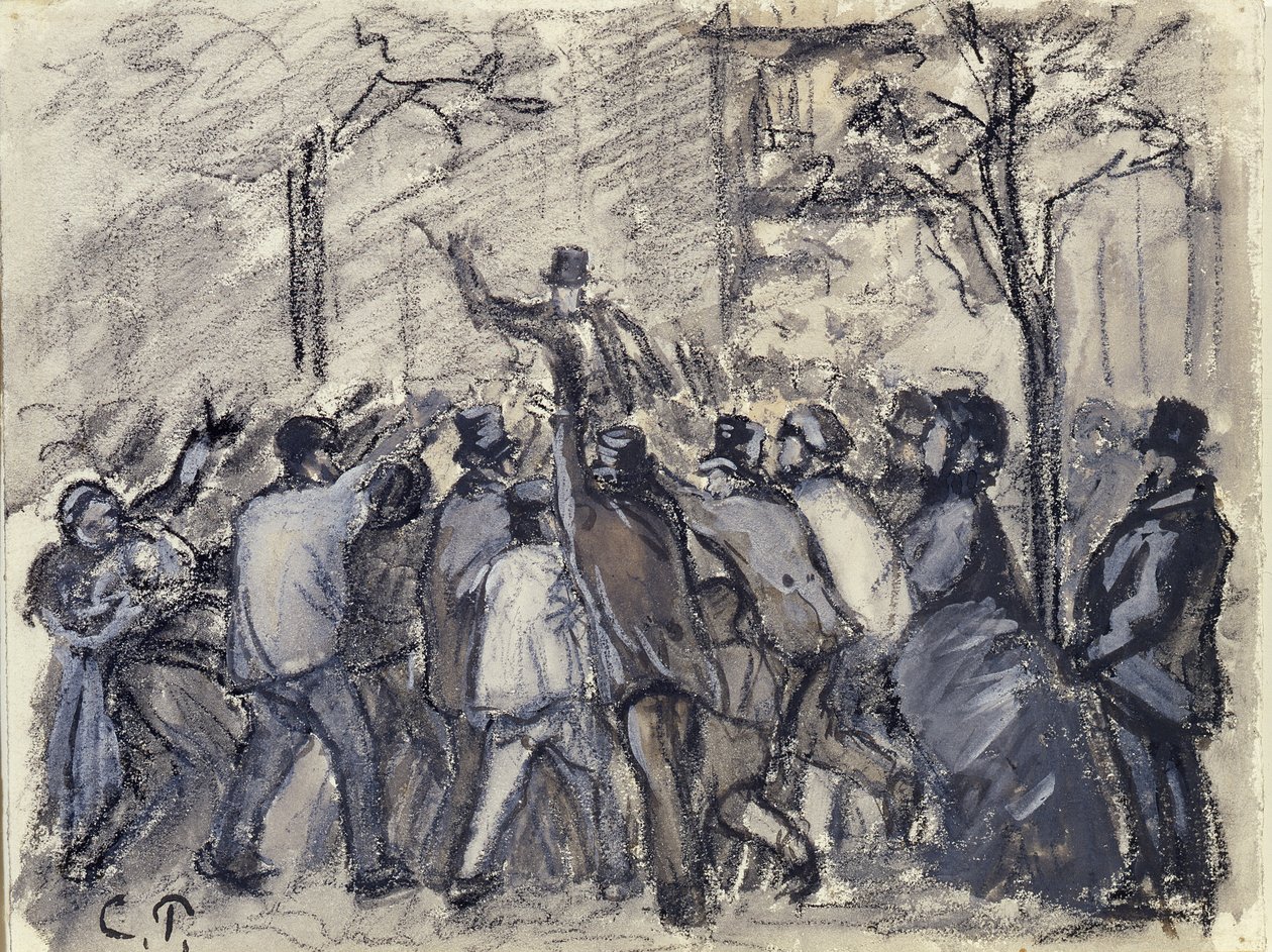 Urbant opprør i Paris av Camille Jacob Pissarro