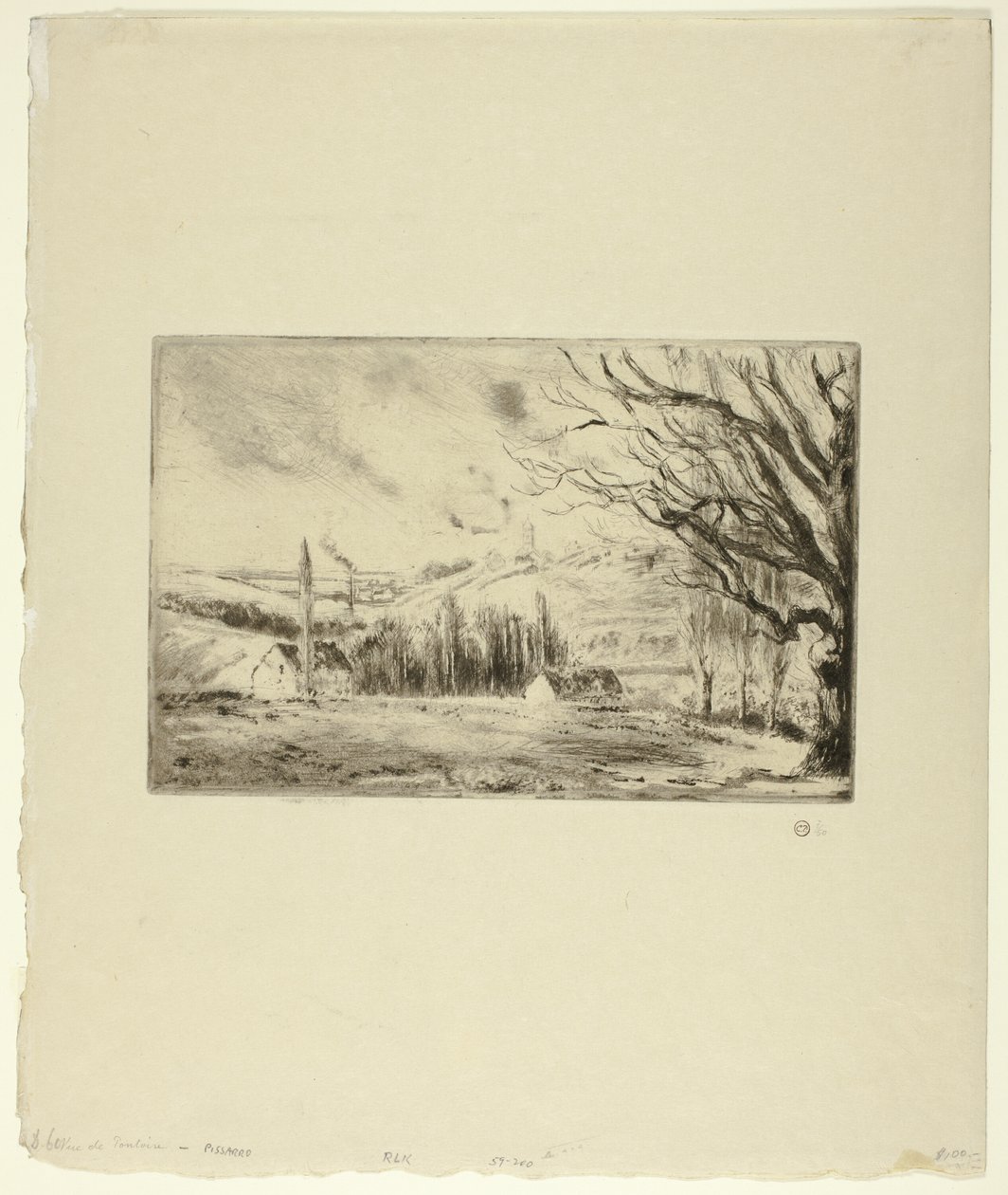 Utsikt over Pontoise av Camille Pissarro