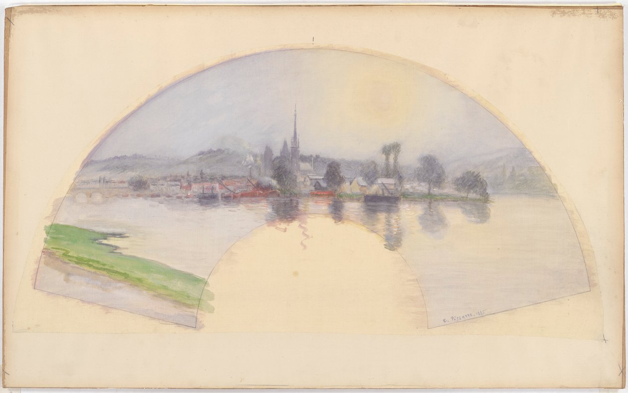 Utsikt over Rouen av Camille Pissarro