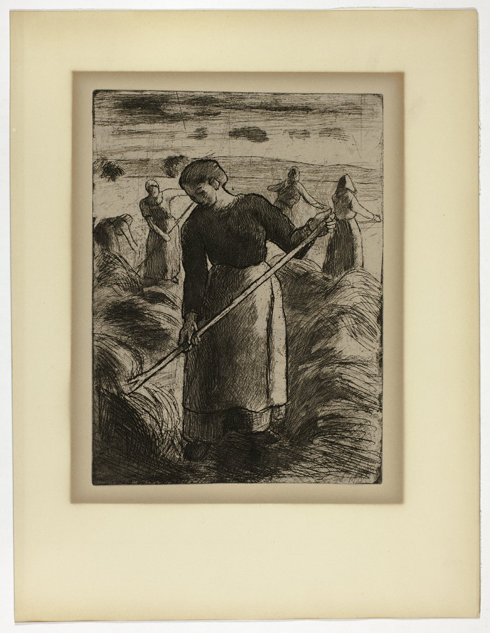 Kvinne Hømaker på Éragny av Camille Pissarro