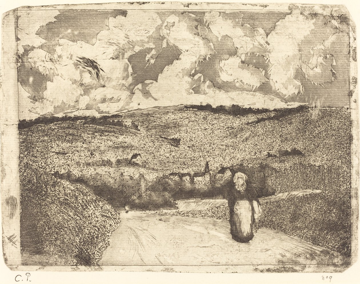 Kvinne på veien av Camille Pissarro