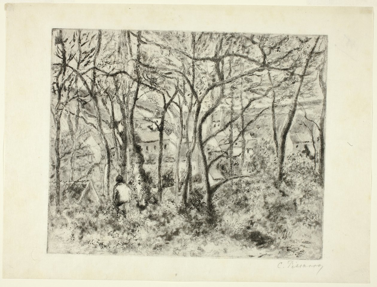Woodlands ved Eremitasjen av Camille Pissarro