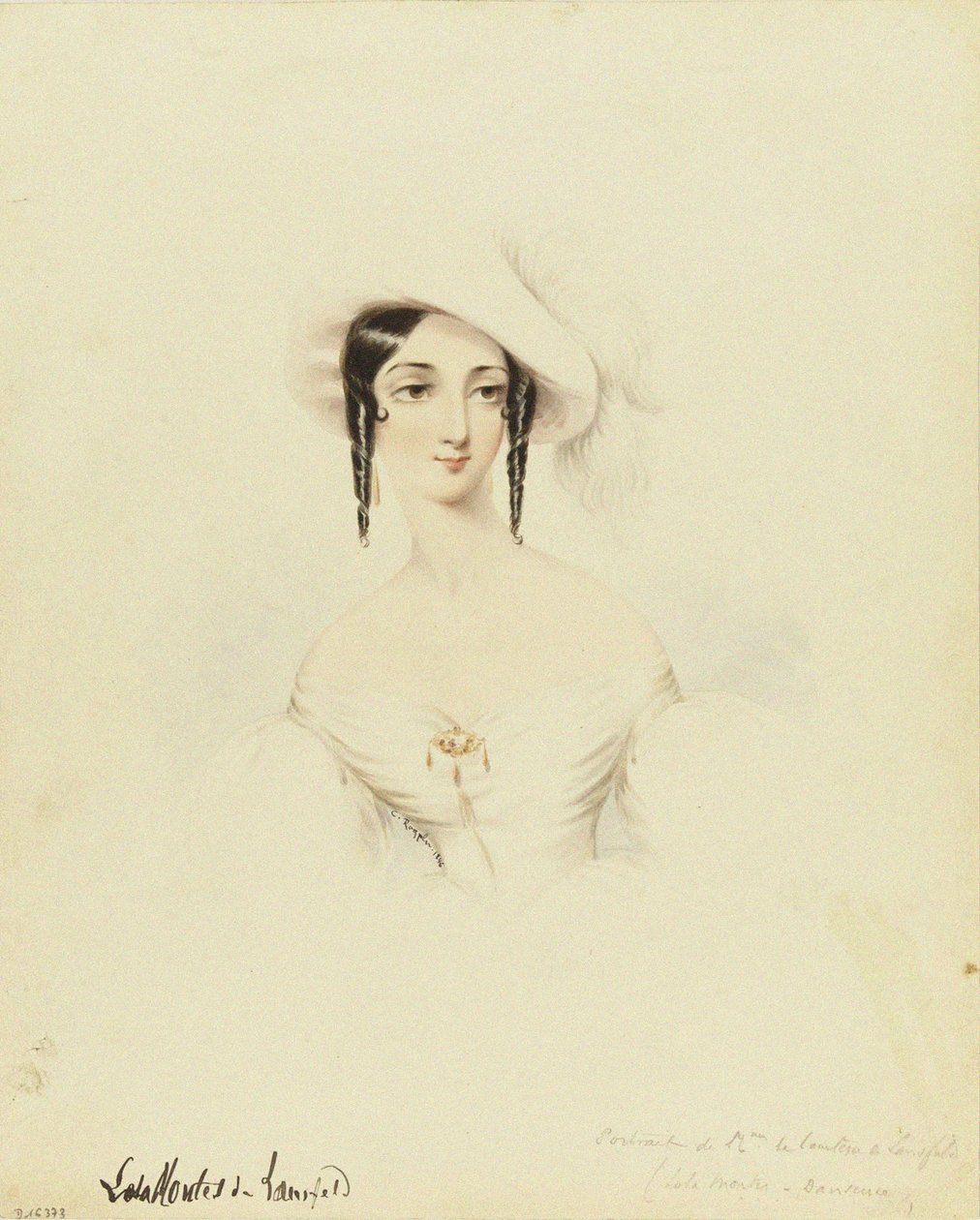 Portrett av danseren Lola Montez 1821-1861, 1846. av Camille Roqueplan