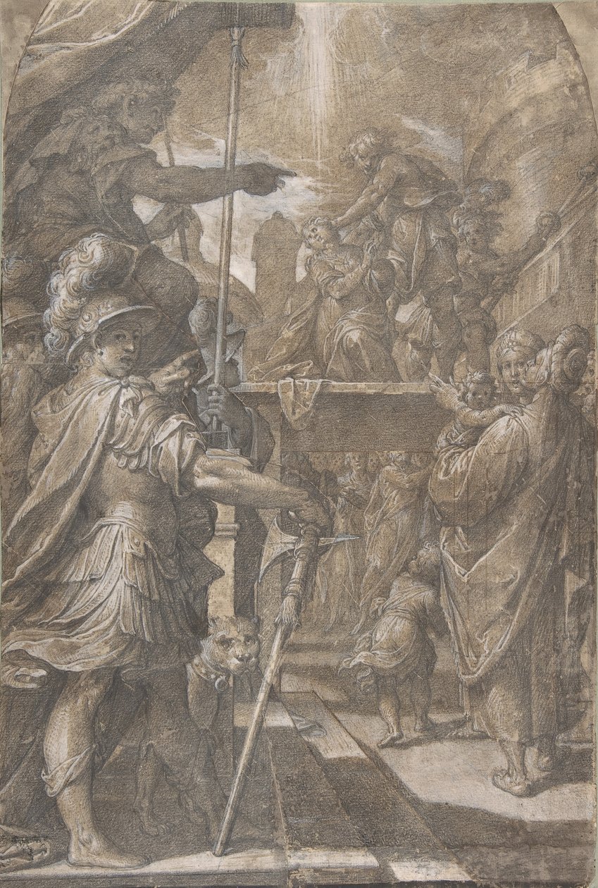 Martyrdøden til en kvinnelig Saint Agnes, 1605-9. av Camillo Procaccini