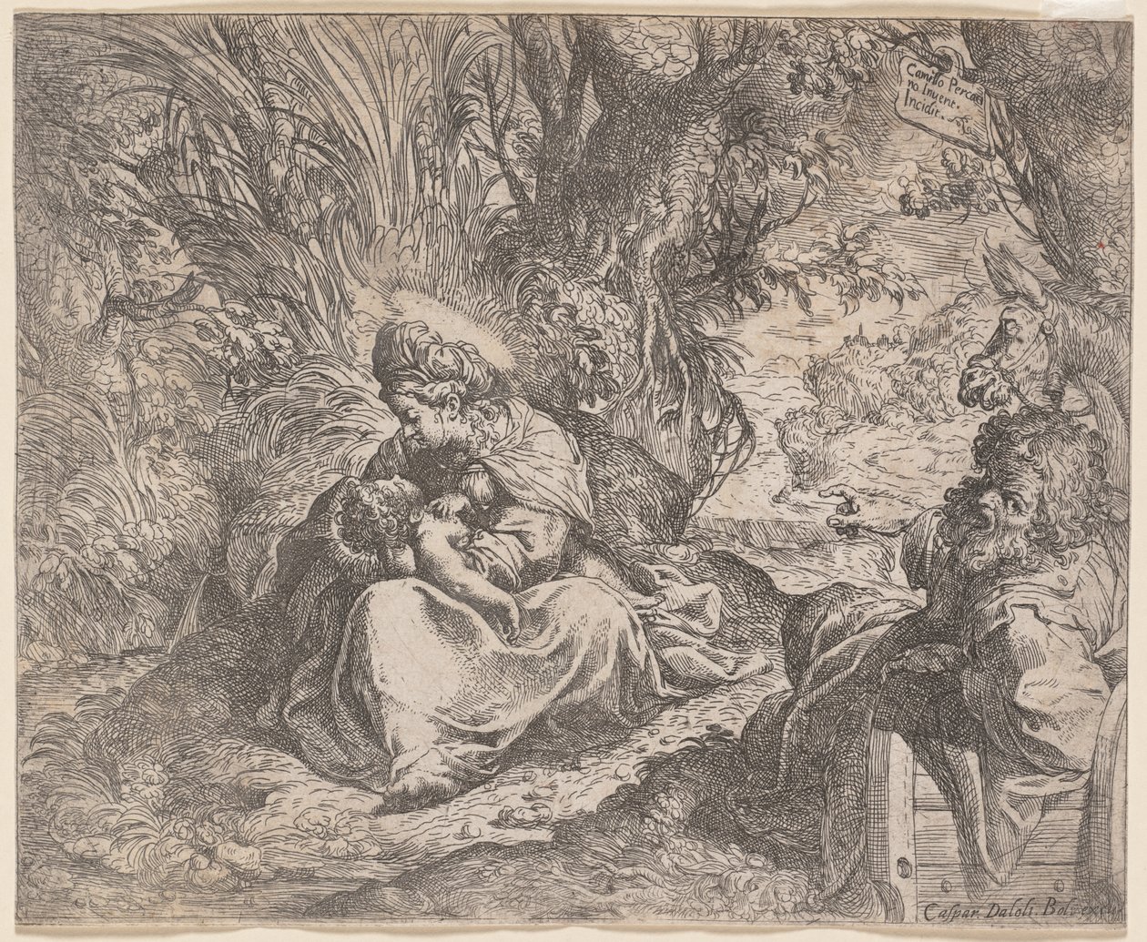 Resten på flukten til Egypt, 1587-1590. av Camillo Procaccini