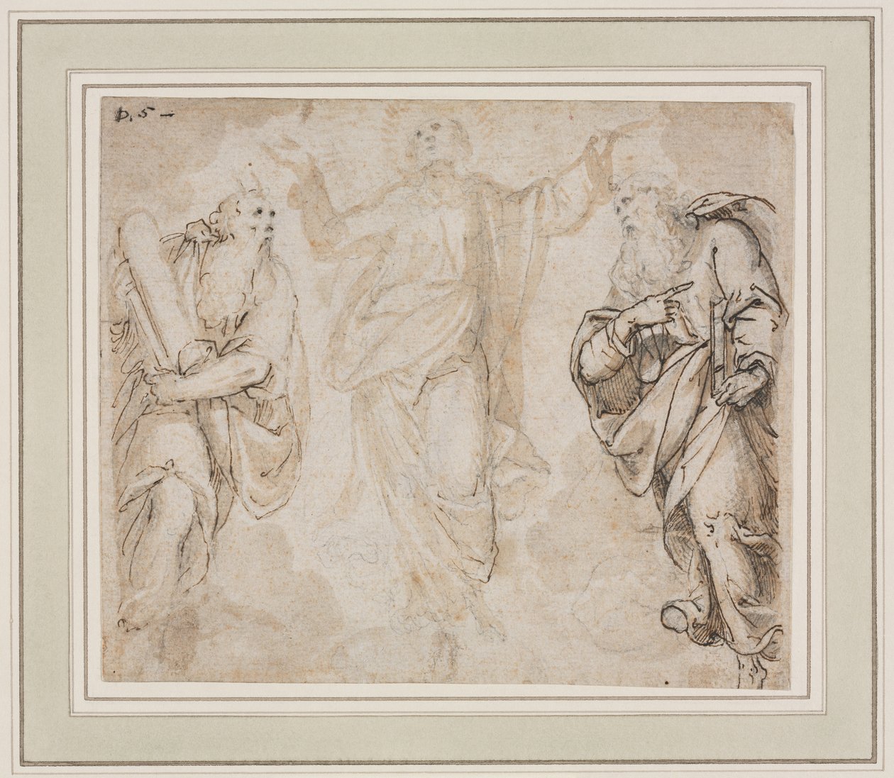 The Transfiguration recto, Study of Hands verso, ca. 1590. av Camillo Procaccini