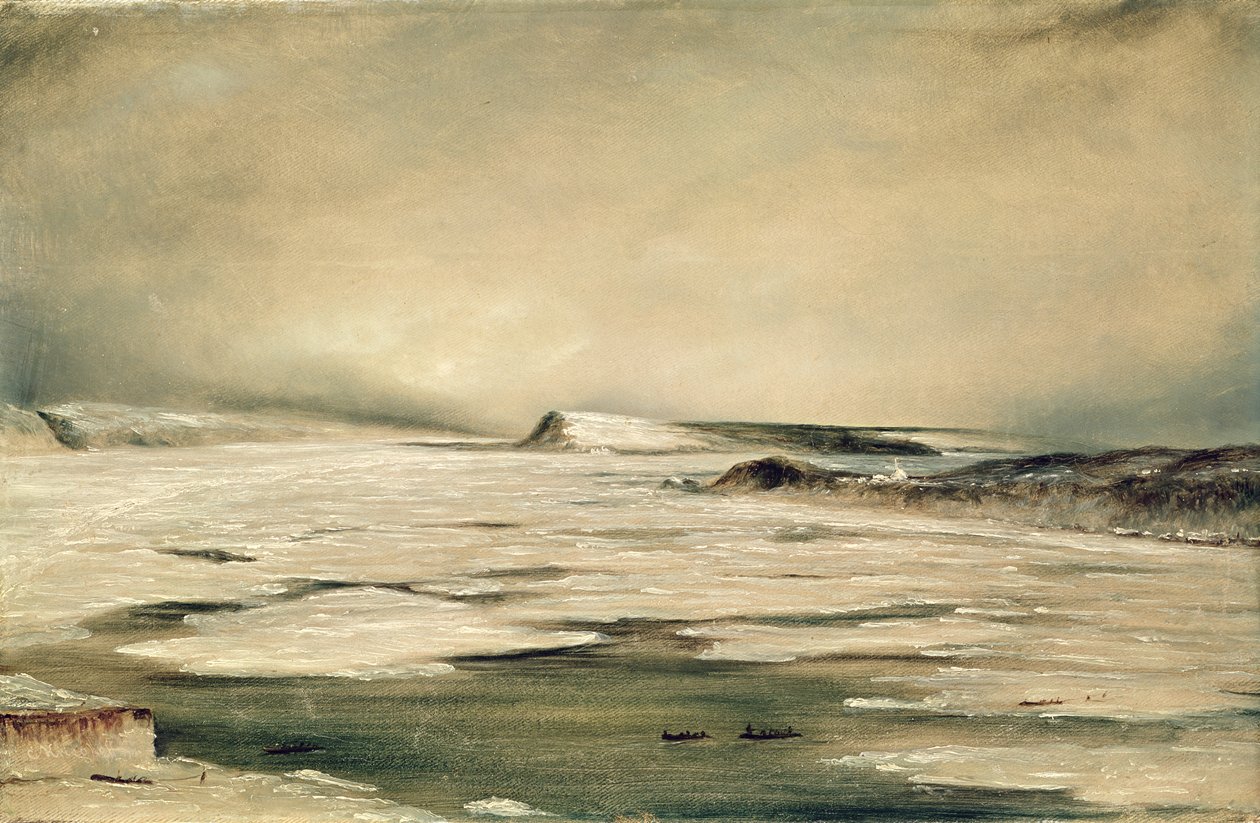 Saint Lawrence fra Quebec, 1847 av Canadian School