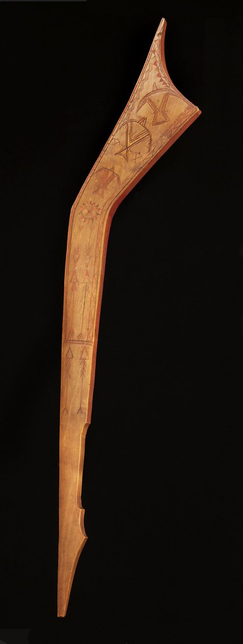 "Gunstock" Club, tidlig på 1800-tallet (tre, pigmenter) av Canadian School