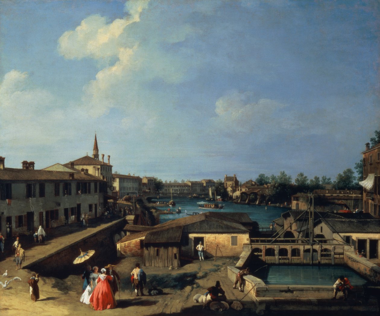 Dolo på Brenta av Giovanni Antonio Canal