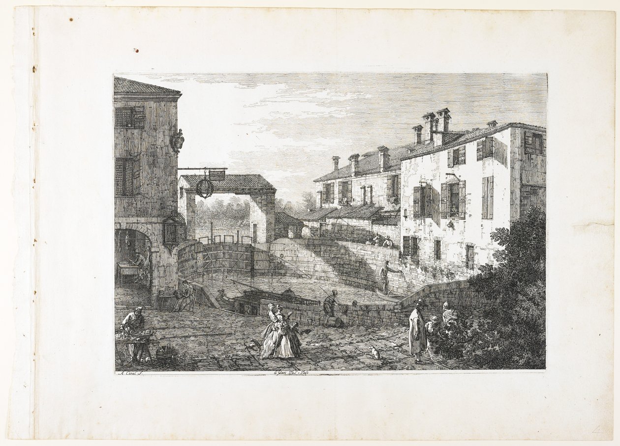 Le Porte del Dolo (Låsene ved Dolo) av Giovanni Antonio Canal