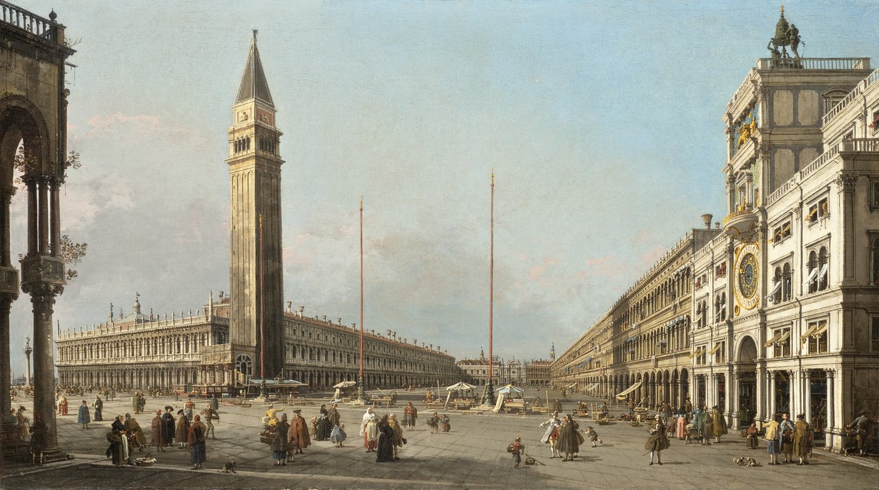 Piazza San Marco ser sør og vest, 1763 av Giovanni Antonio Canal