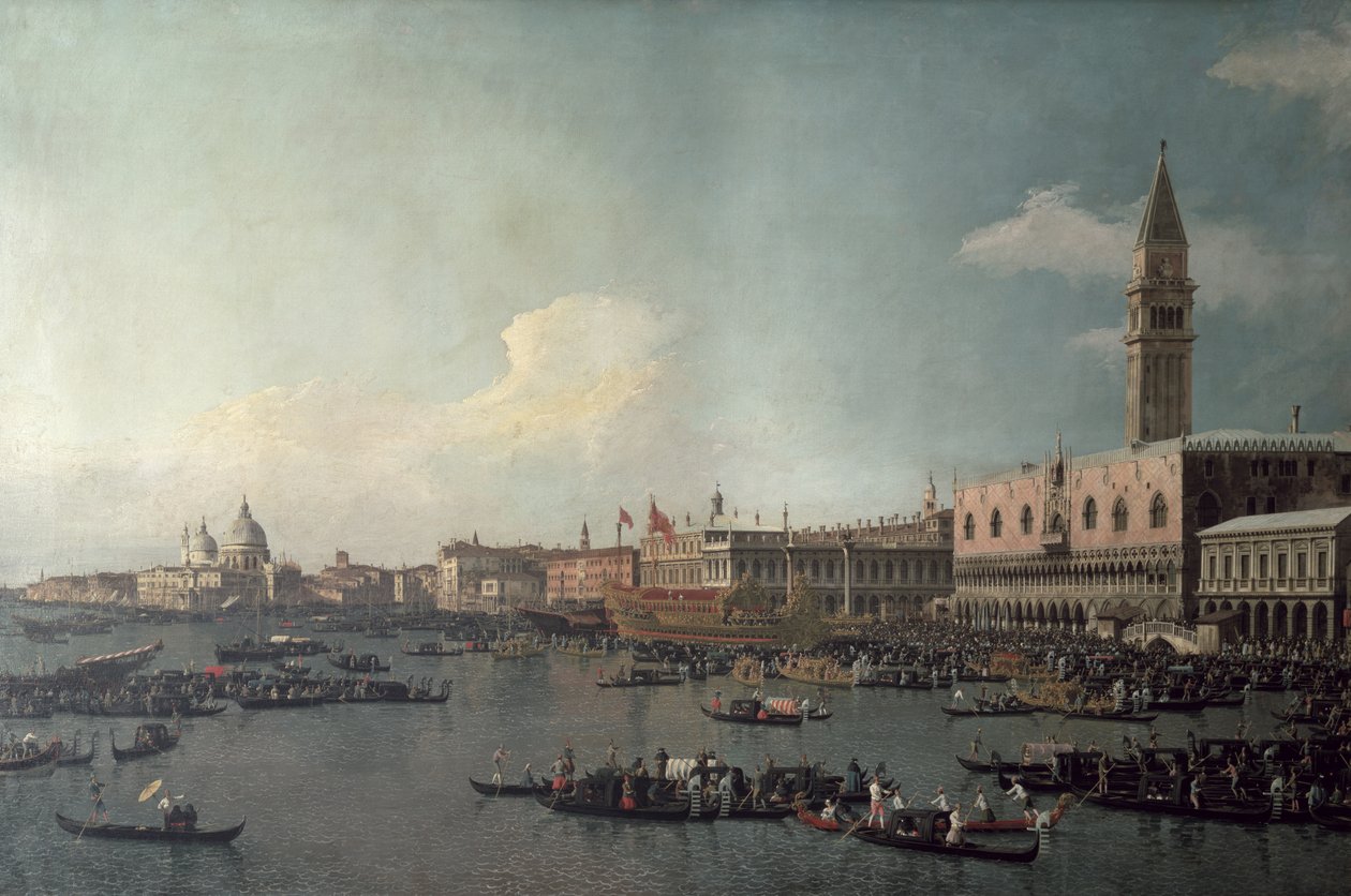 San Marco-bassenget på Kristi Himmelfartsdag, ca. 1740 av Giovanni Antonio Canal