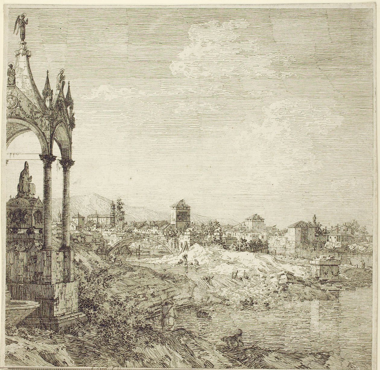 Biskopens grav, 1744 av Giovanni Antonio Canal