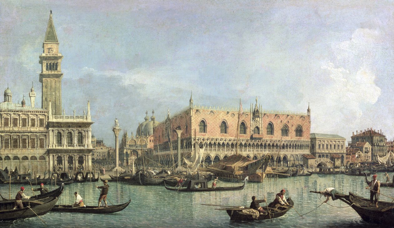 Molo og Piazzetta San Marco, Venezia av Giovanni Antonio Canal