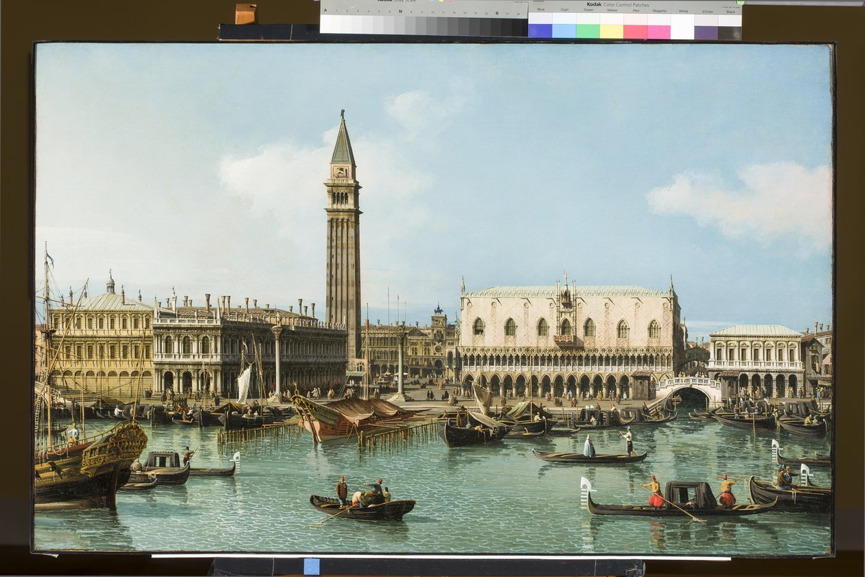 Moloen fra San Marco-bassenget, Venezia, ca. 1747-1750 av Giovanni Antonio Canal