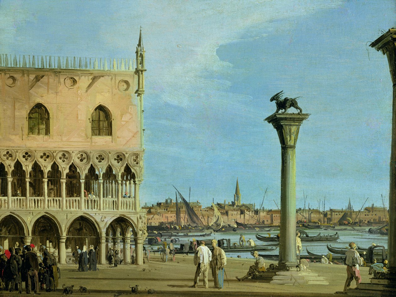 Piazzetta di San Marco ser sørover, Venezia av Giovanni Antonio Canal