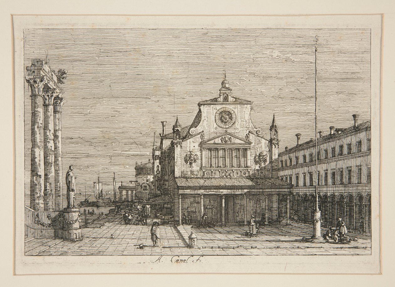 Imaginary View of S. Giacomo di Rialto, fra serien Vedute (Views) av Canaletto (Giovanni Antonio Canal)