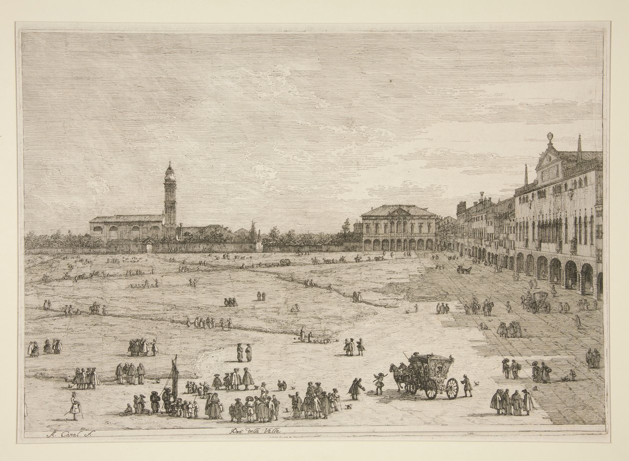 Pr? della Valle, fra serien Vedute (Views) av Canaletto (Giovanni Antonio Canal)