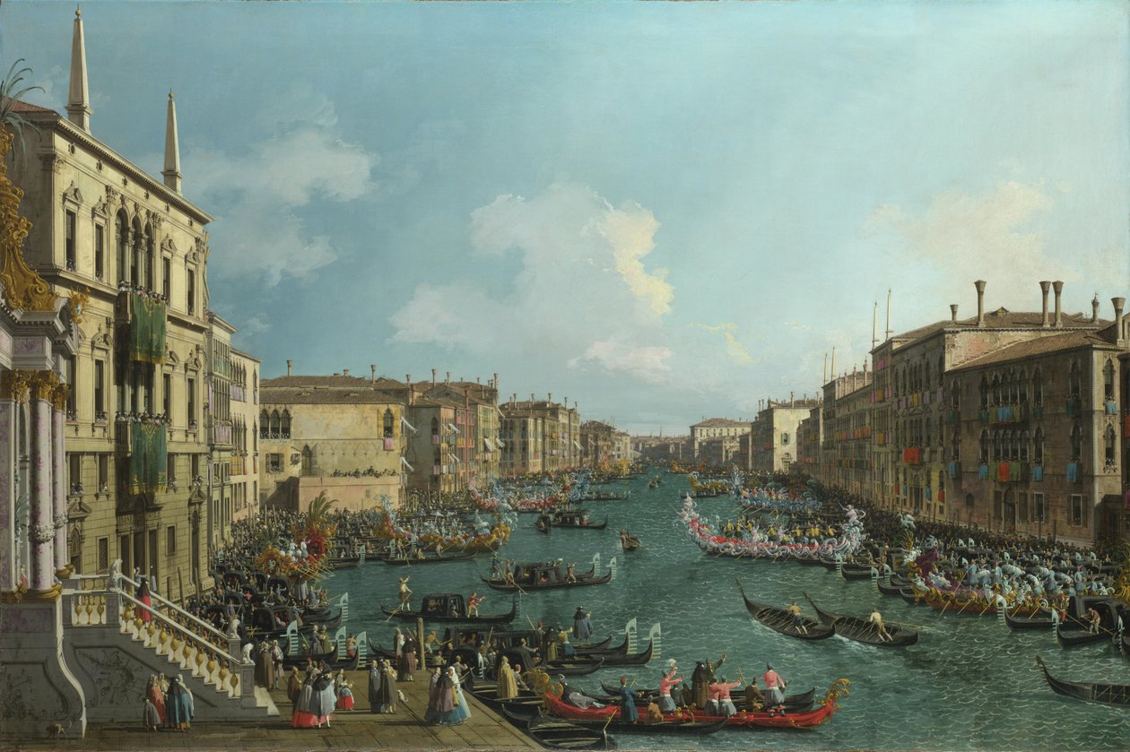 En regatta på Canal Grande, ca. 1740 av Giovanni Antonio Canal