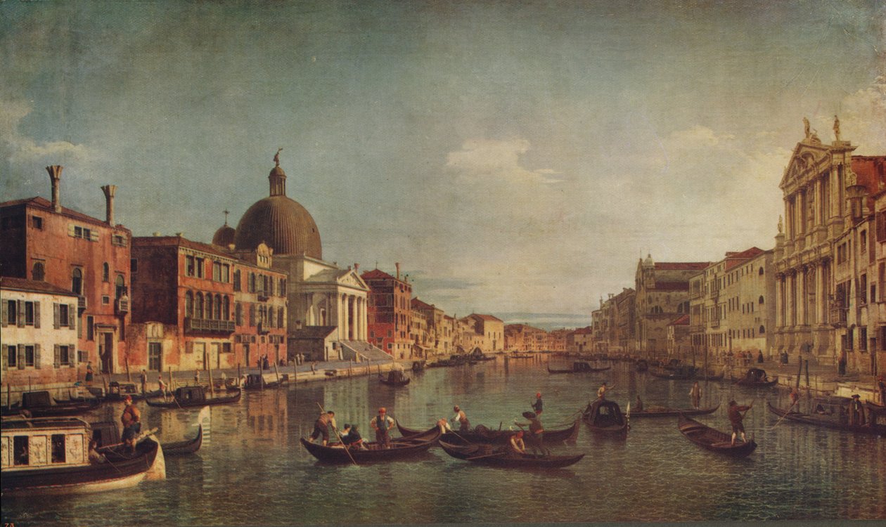 En utsikt over Canal Grande Venezia, c1740, c1915 av Giovanni Antonio Canal