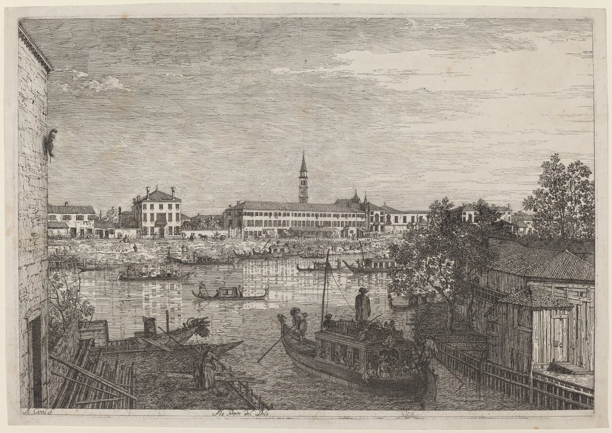 Ale Porte del Dolo av Canaletto