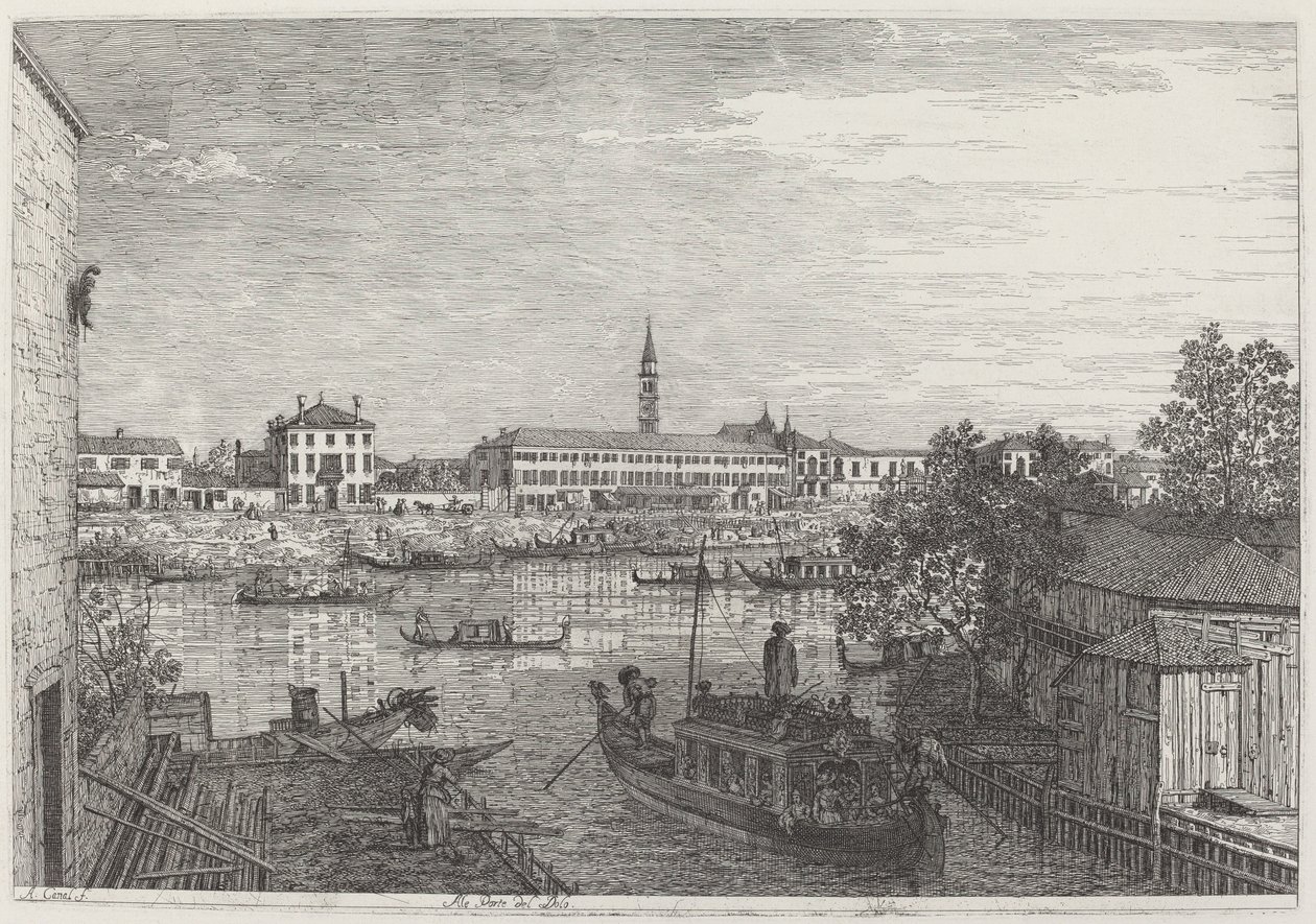 Ale Porte del Dolo av Canaletto