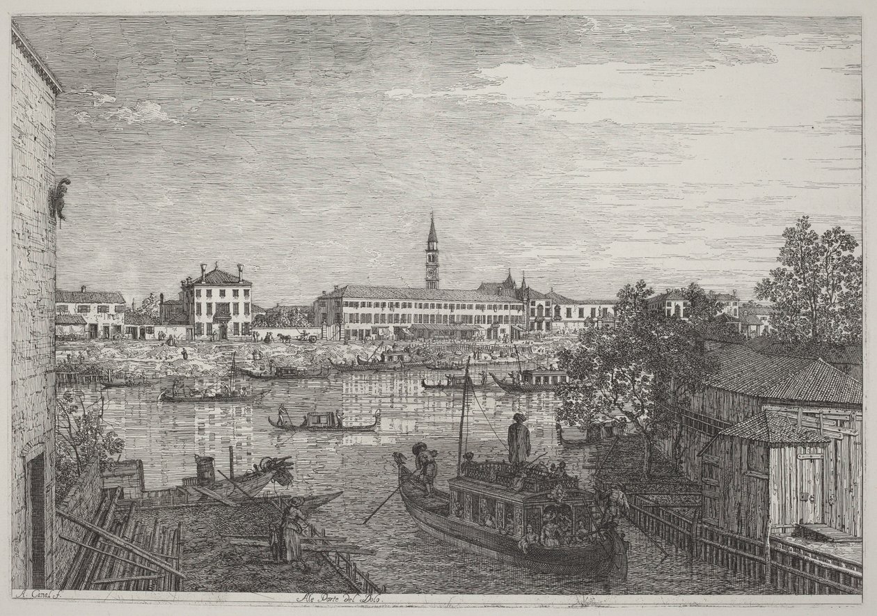 Ved portene til Dolo av Canaletto