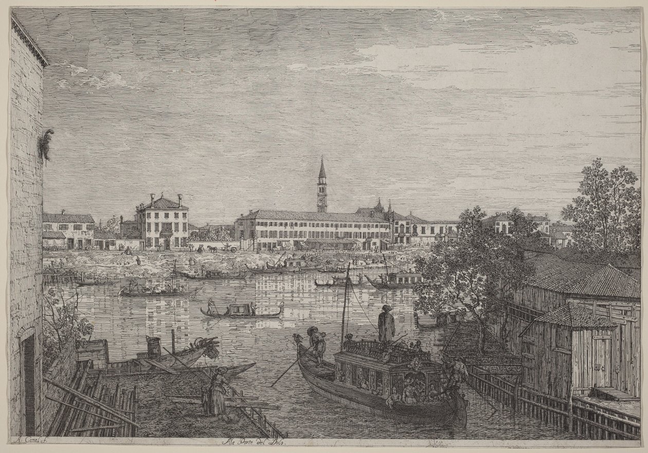 Ved Dolos porter av Canaletto