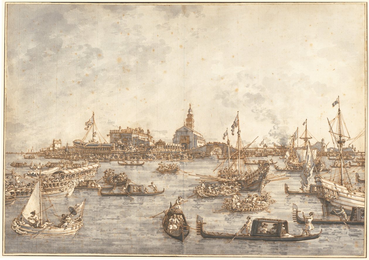 Kristi himmelfartsfestival i Venezia av Canaletto
