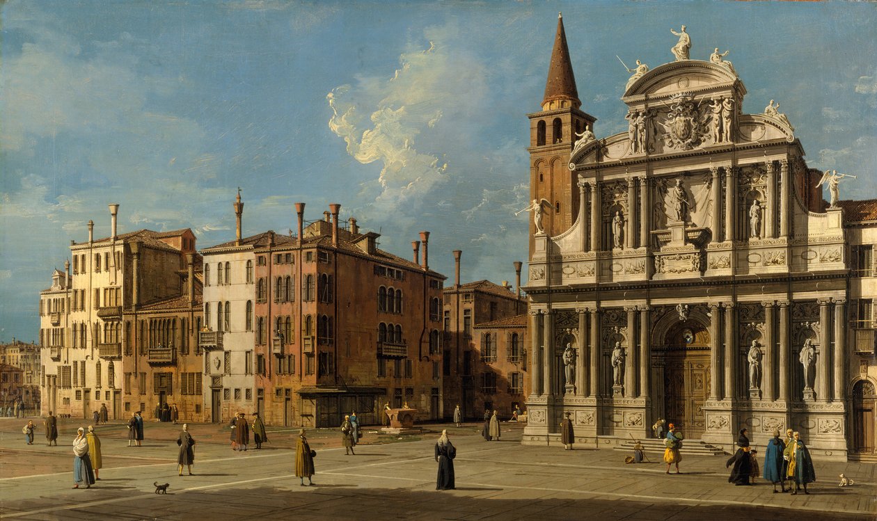 Campo Santa Maria Zobenigo, Venezia, 1730-tallet. av Giovanni Antonio Canal