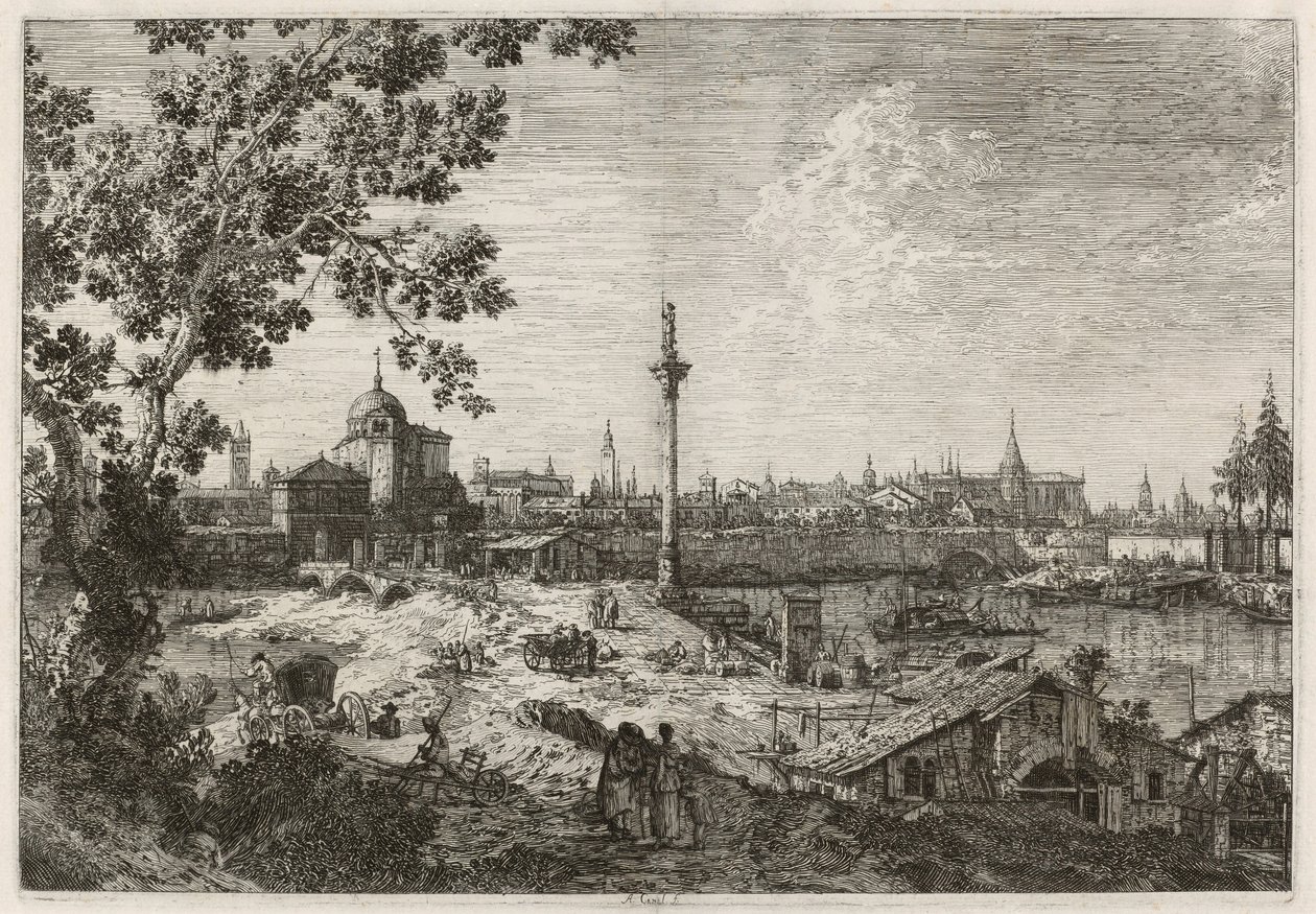 Fantasiutsikt over Padova av Canaletto