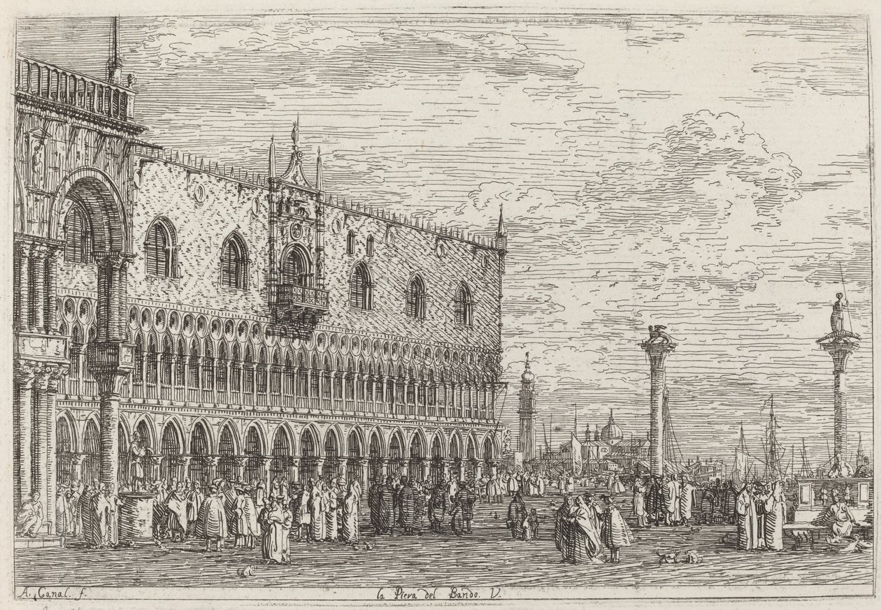 Bandbrygga. v. av Canaletto