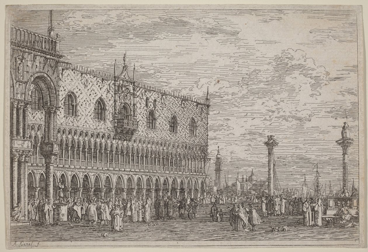 La Piera del Bando. Tavle V. av Canaletto