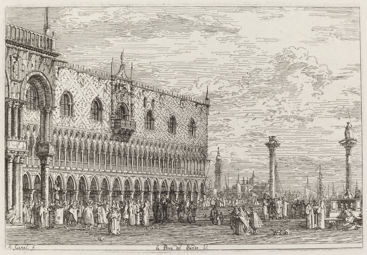 Piera del Bando. V. [nedre høyre], ca. 17351746. av Canaletto