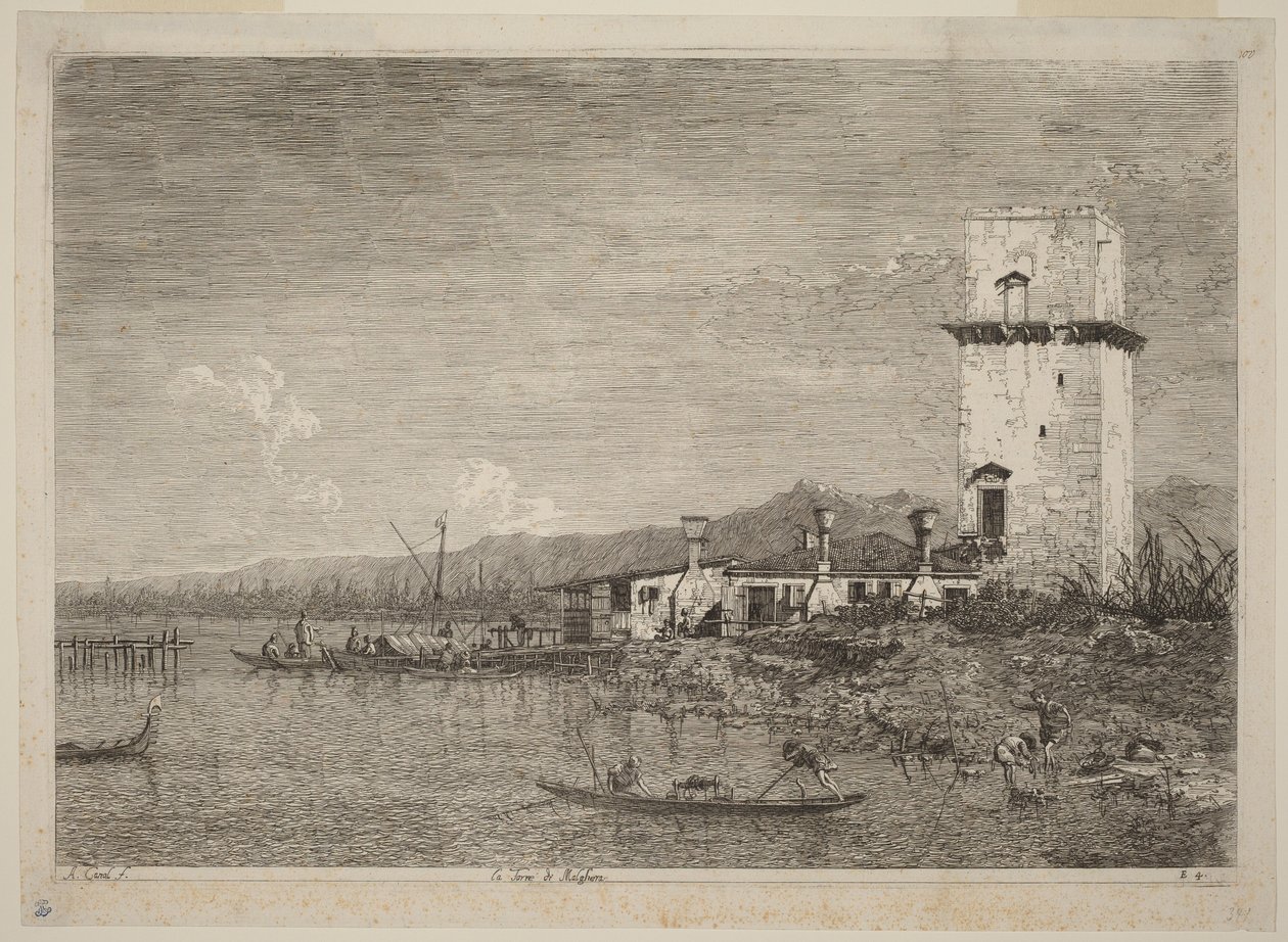 Tårnet i Malghera av Canaletto