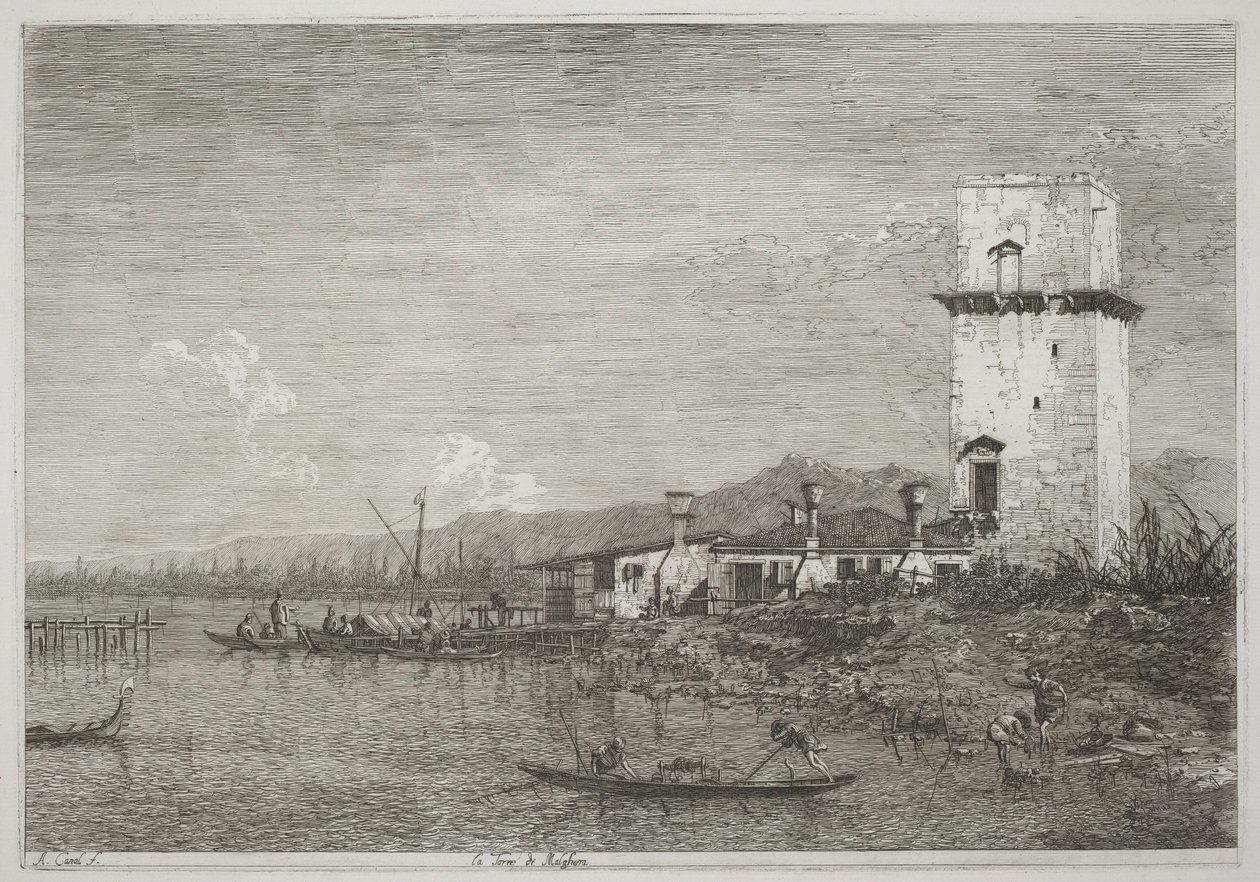 Tårnet i Malghera av Canaletto