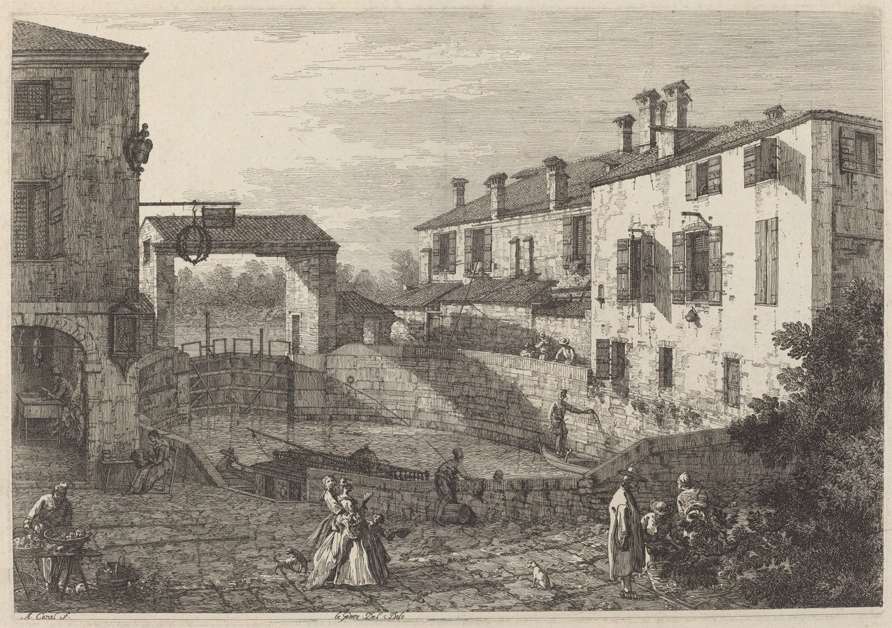 Dørene til Dolo av Canaletto