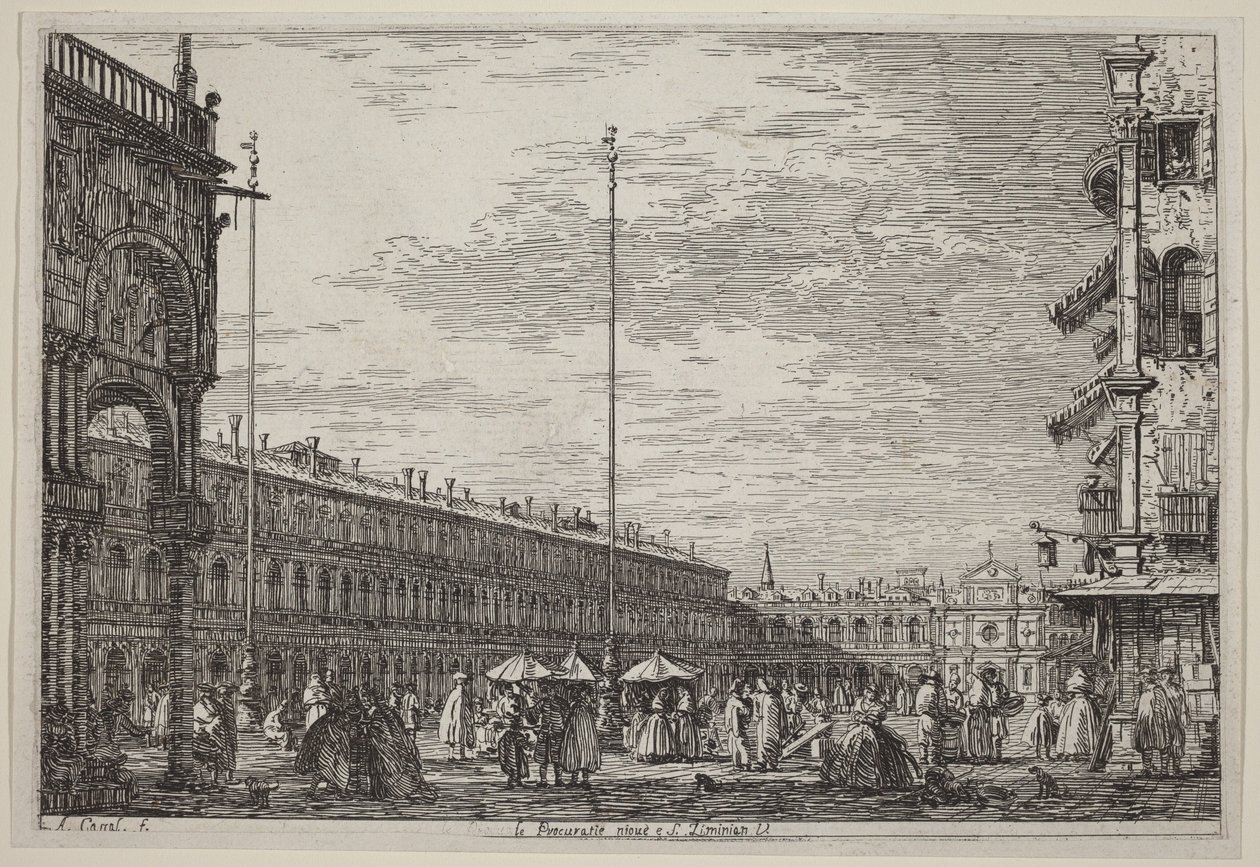Procuratie Nuove og San Geminiano, V. av Canaletto