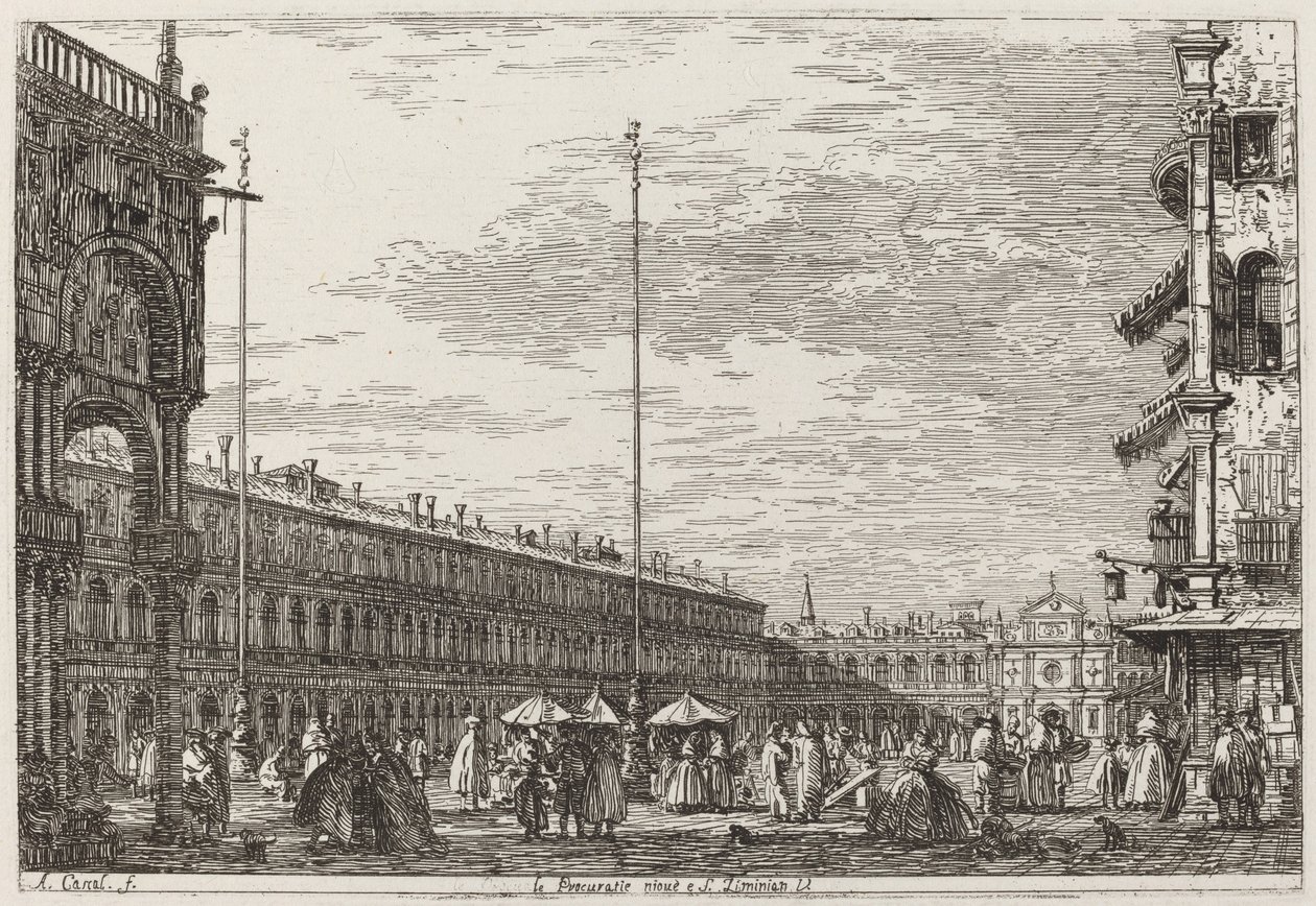 Le Procuratie niove e S. Ziminian V. [øverst til høyre], ca. 17351746. av Canaletto