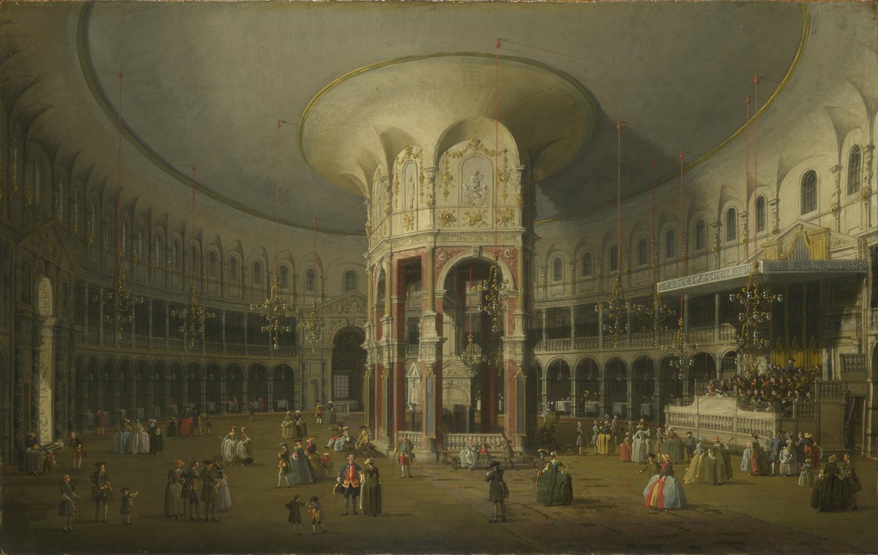 London: Interiør av Rotunda ved Ranelagh, 1754 av Giovanni Antonio Canal