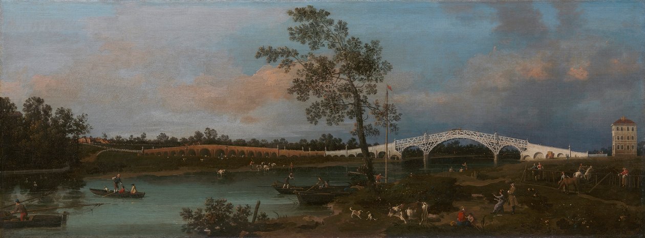 Old Walton Bridge av Canaletto