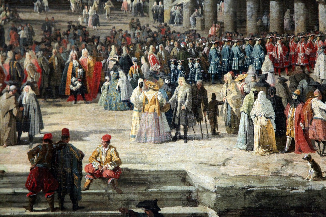 'Mottakelse av den franske ambassadøren i Venezia', 1726-1727 av Canaletto